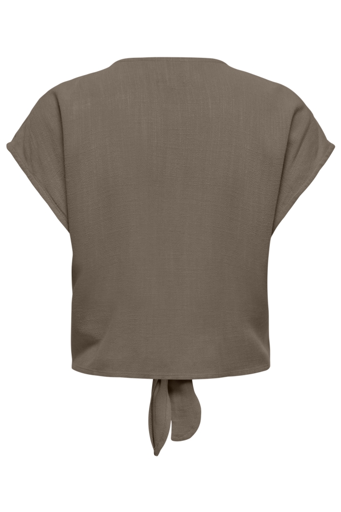 Only bruine dames blouse | Achteraanzicht