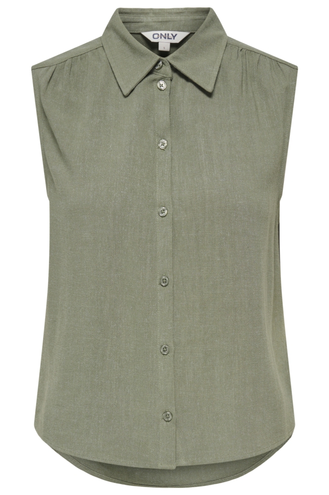 Only groene dames blouse | Vooraanzicht