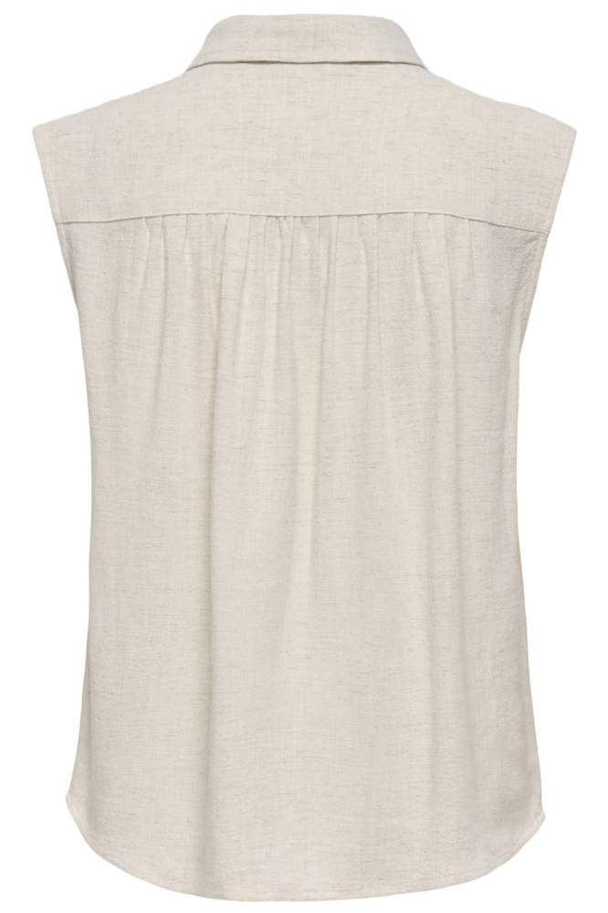 Only beige dames top | Achteraanzicht