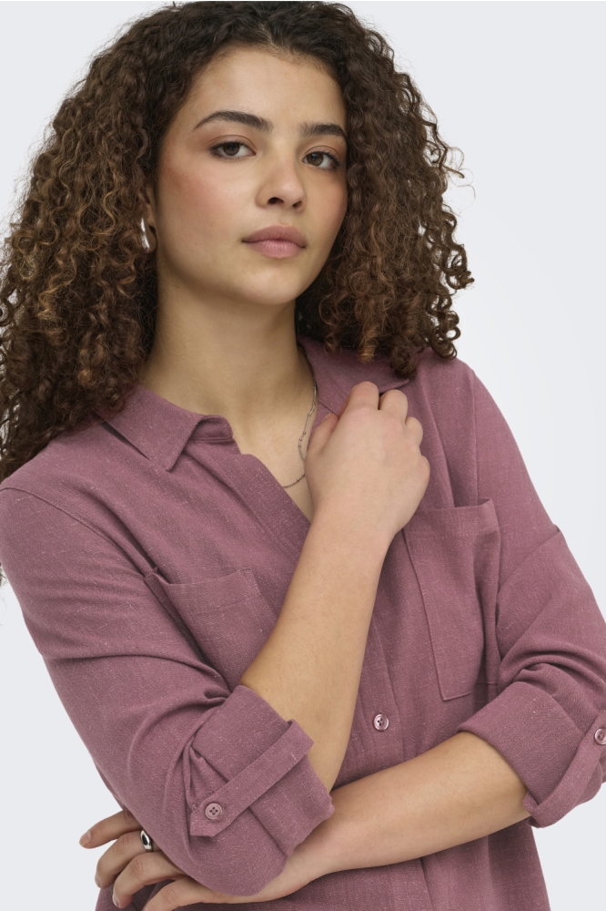 Only roze dames blouse | Close up