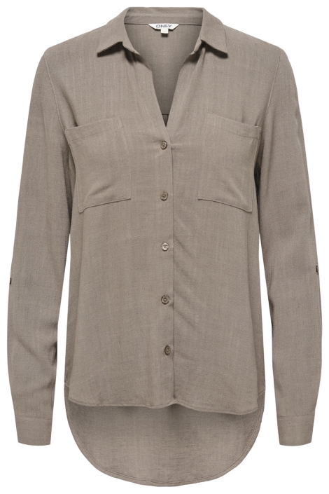 Only bruine dames blouse | Vooraanzicht
