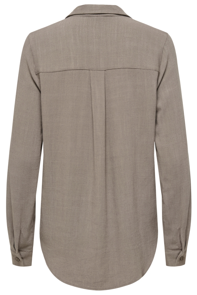 Only bruine dames blouse | Achteraanzicht