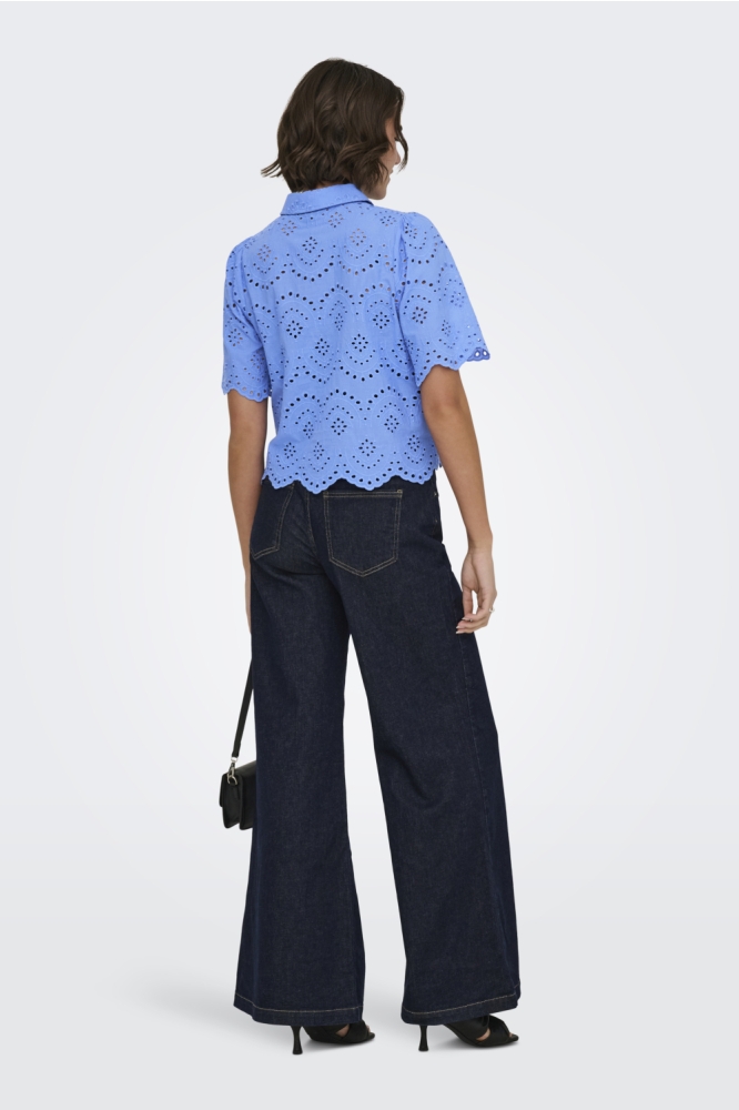 Only blauwe dames blouse | Model