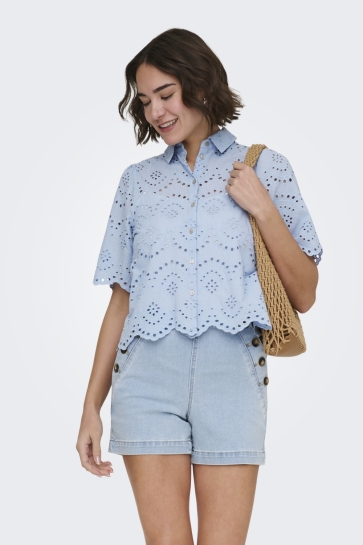 Only onlvalais s/s shirt wvn noos Blauw