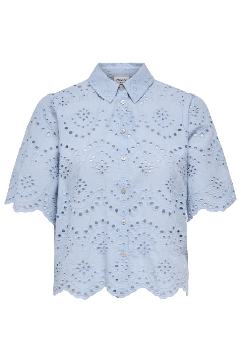 Only blauwe dames blouse | Vooraanzicht