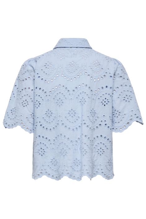 Only blauwe dames blouse | Achteraanzicht