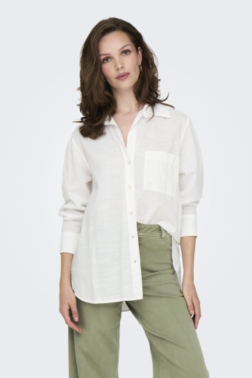 Only Blouse ONLSALINA L/S SHIRT WVN NOOS 15335255 CLOUD DANCER