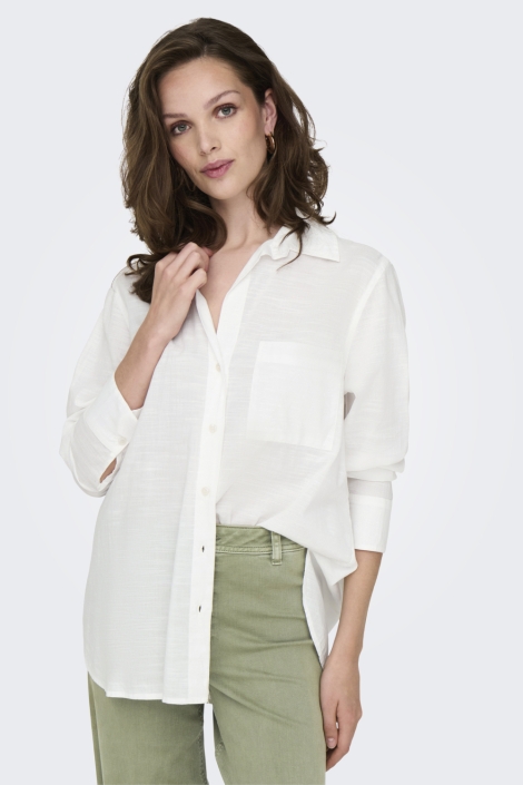 Only witte dames blouse | Model vooraanzicht