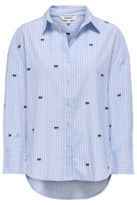 Only blauwe dames blouse | Vooraanzicht