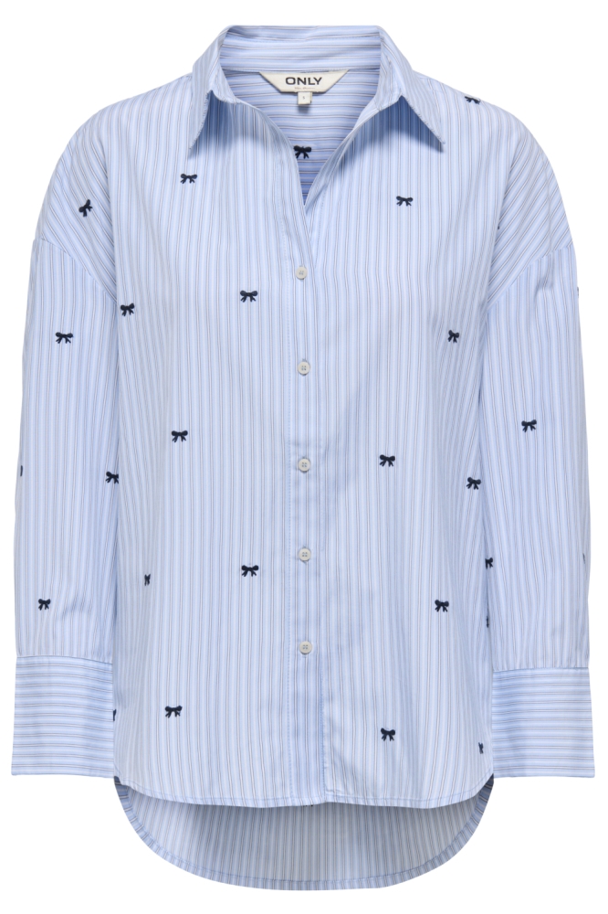 Only blauwe dames blouse | Vooraanzicht