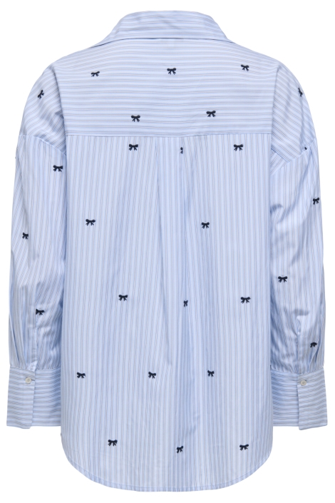 Only blauwe dames blouse | Achteraanzicht