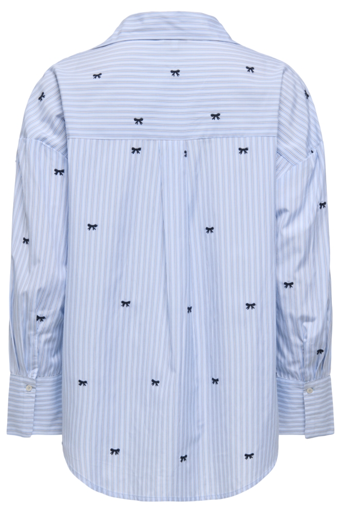 Only blauwe dames blouse | Achteraanzicht