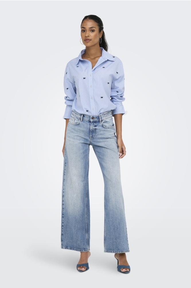 Only blauwe dames blouse | Model