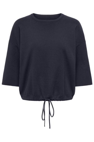 Only Trui ONLSITERI SS LOOSE TIE O-NECK TOP C 15374939 Night Sky