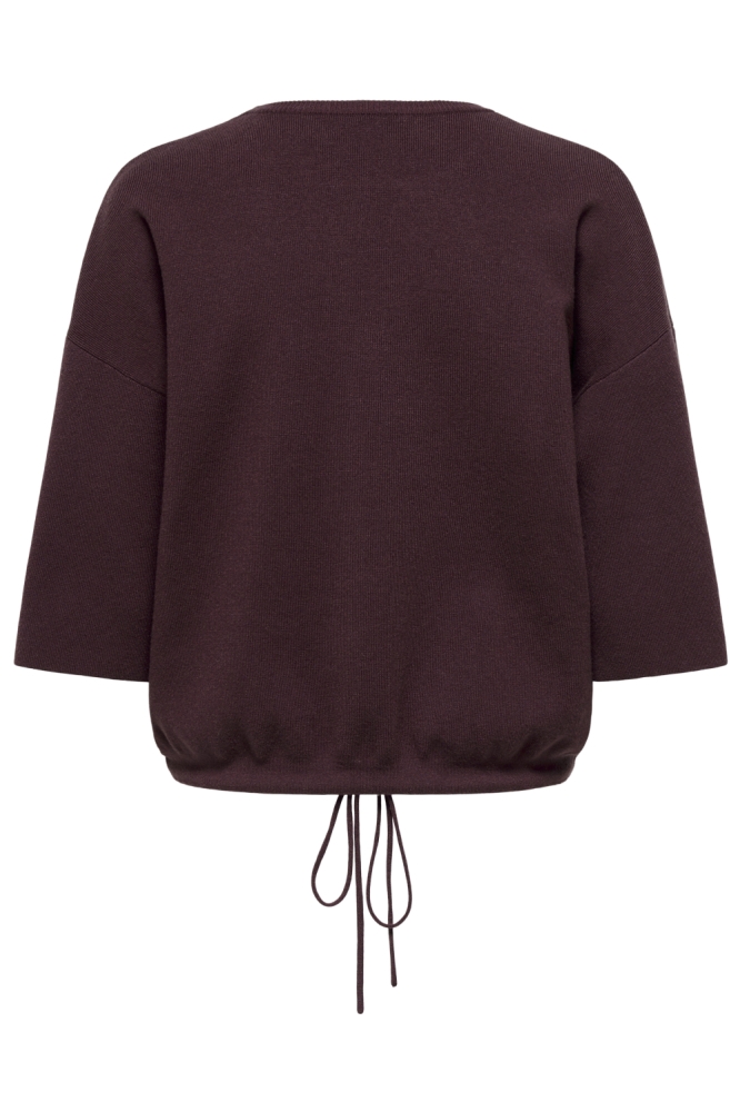 Only bordeaux dames trui | Achteraanzicht