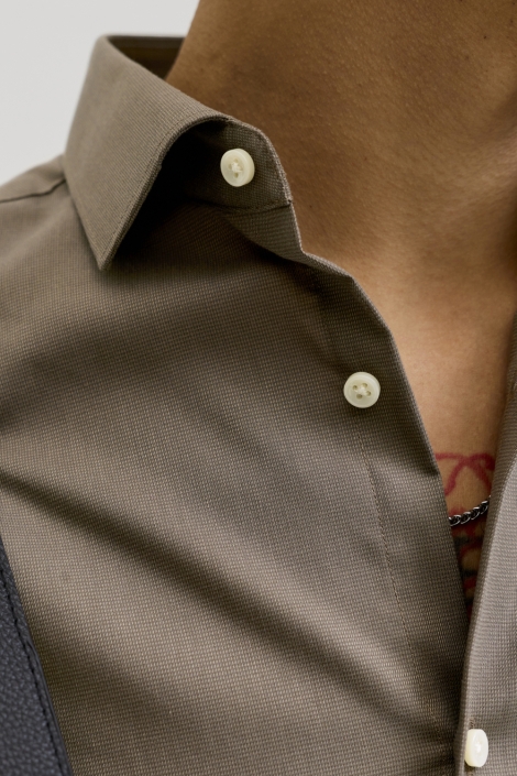 Jack & Jones bruine heren overhemd | Kleurstaal