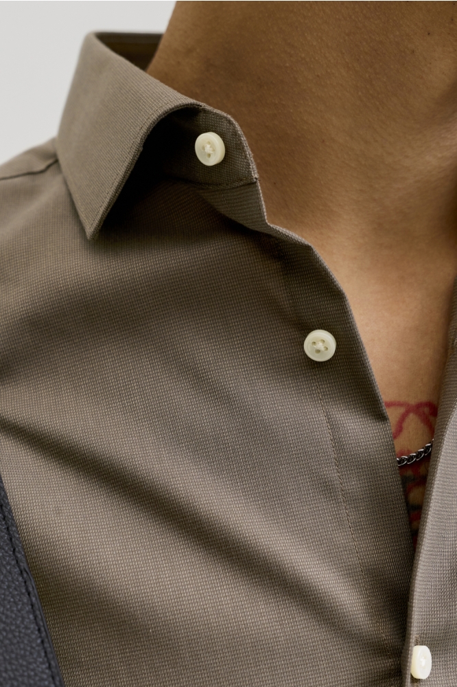 Jack & Jones bruine heren overhemd | Kleurstaal