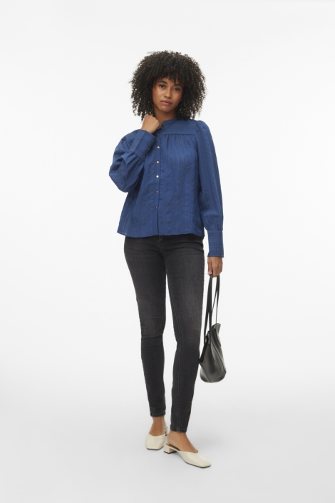 Vero Moda blauwe dames blouse | Model