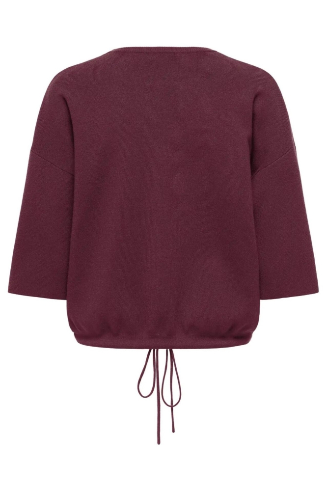 Only bordeaux dames trui | Achteraanzicht