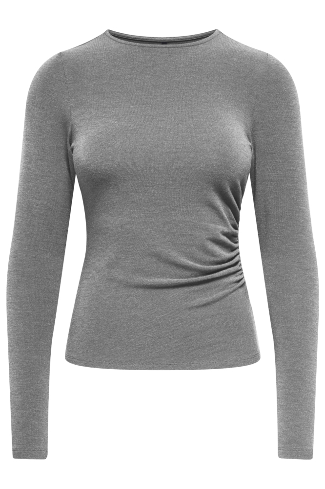 Only grijze dames top | Vooraanzicht