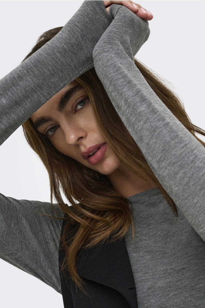 Only grijze dames top | Close up