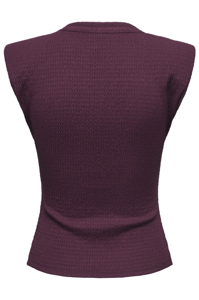 Only bordeaux dames top | Achteraanzicht