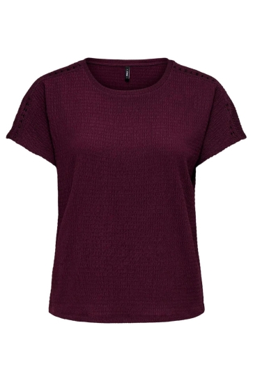 Only T-shirt ONLDEBBIE S/S DETAIL TOP CC JRS 15376483 Fig