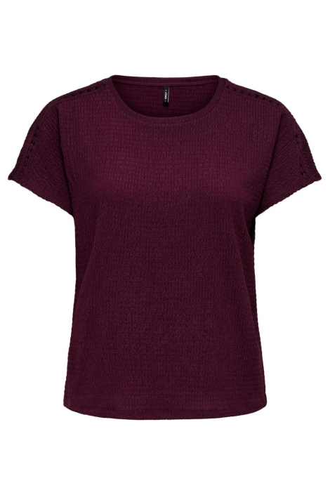Only bordeaux dames t-shirt | Vooraanzicht