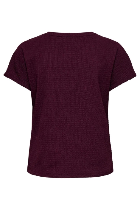 Only bordeaux dames t-shirt | Achteraanzicht