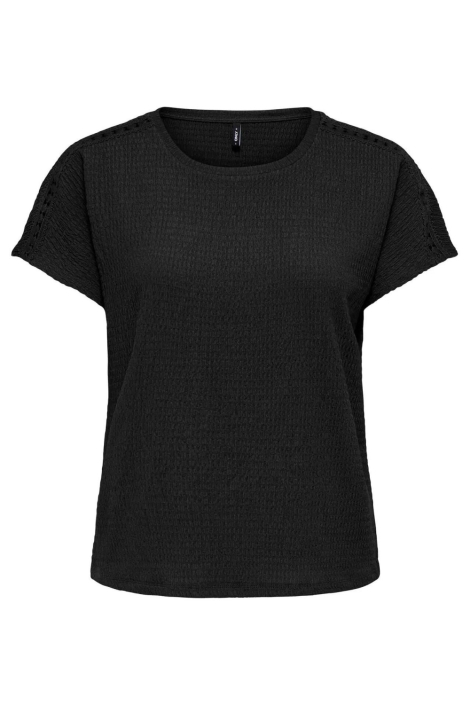 Only zwarte dames t-shirt | Vooraanzicht