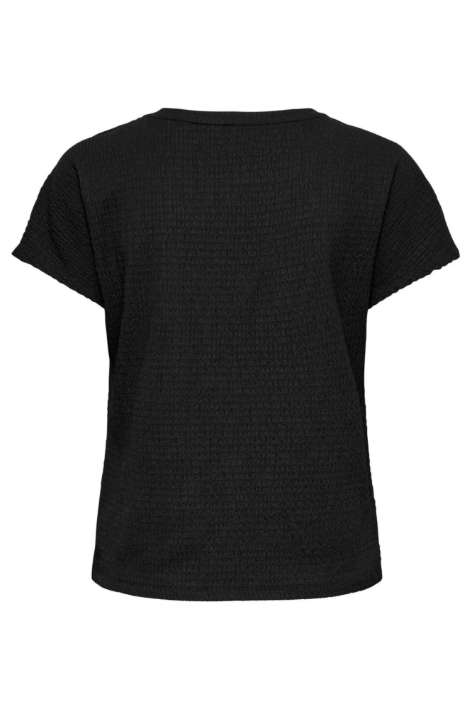 Only zwarte dames t-shirt | Achteraanzicht