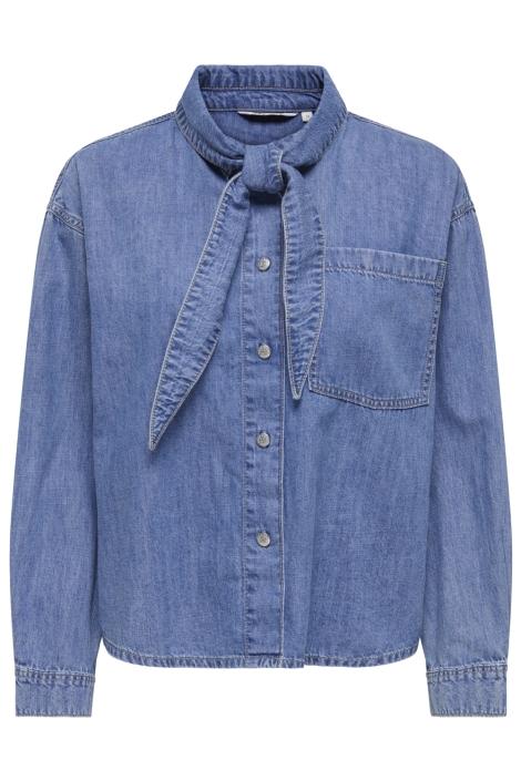 Only blauwe dames blouse | Vooraanzicht