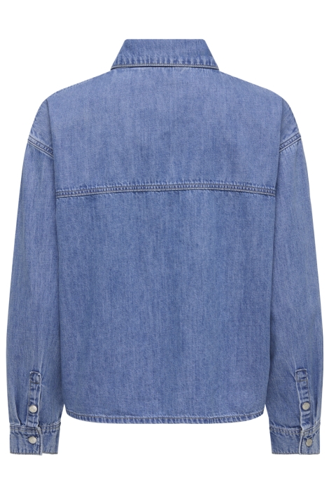 Only blauwe dames blouse | Achteraanzicht