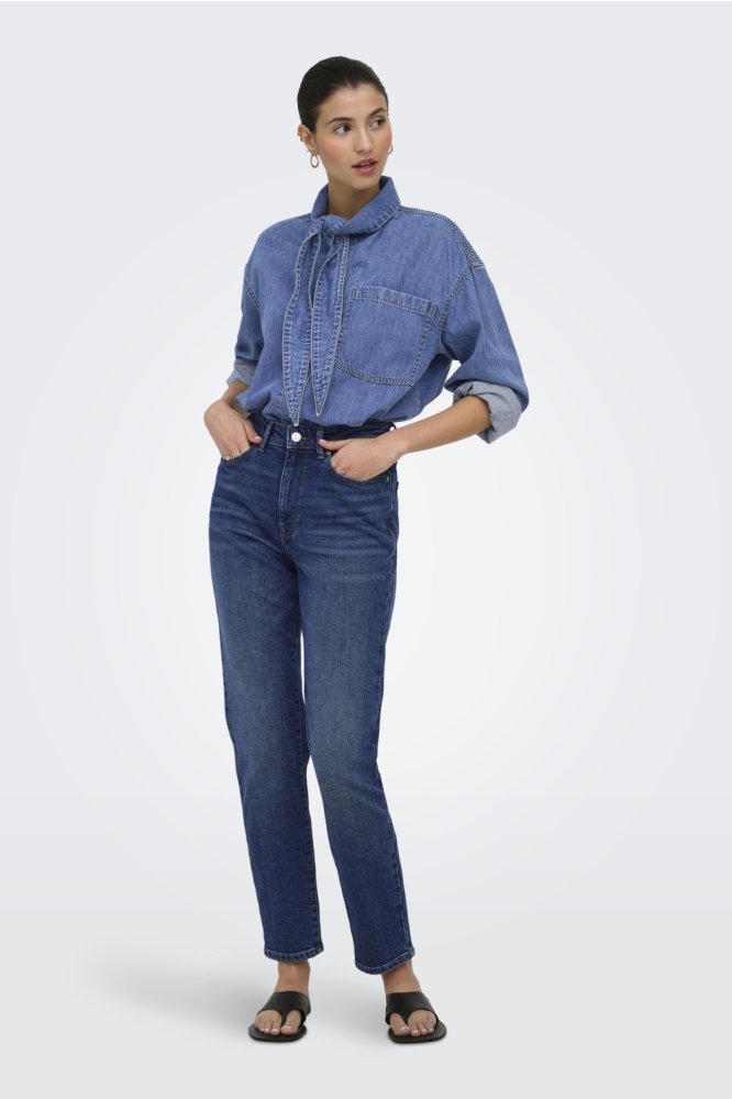 Only blauwe dames blouse | Model