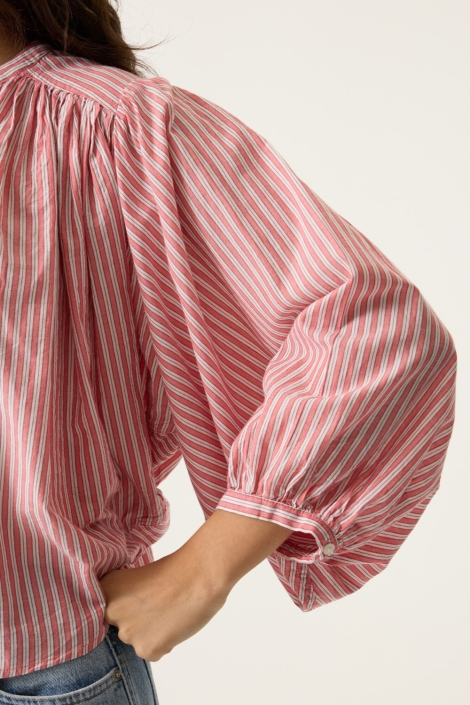 Garcia roze dames blouse | Close up