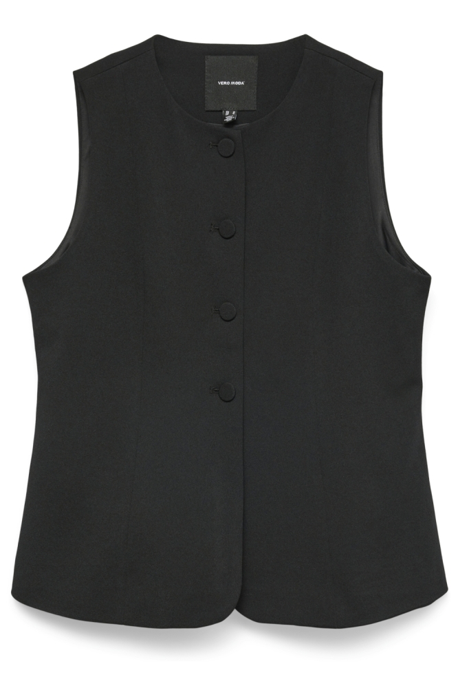 Vero Moda zwarte dames gilet | Vooraanzicht