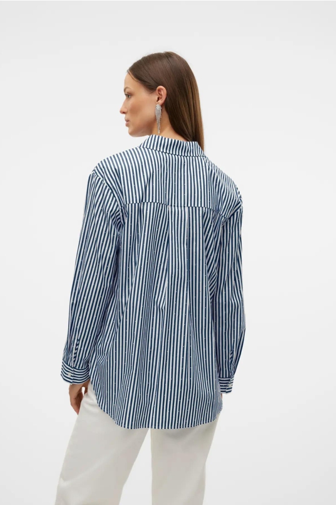 Vero Moda blauwe dames blouse | Achteraanzicht