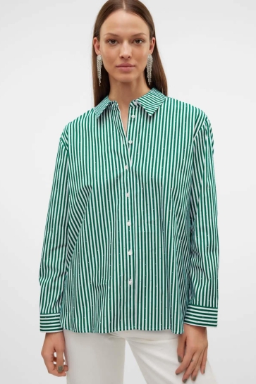 Vero Moda vminge stone ls shirt wvn Groen