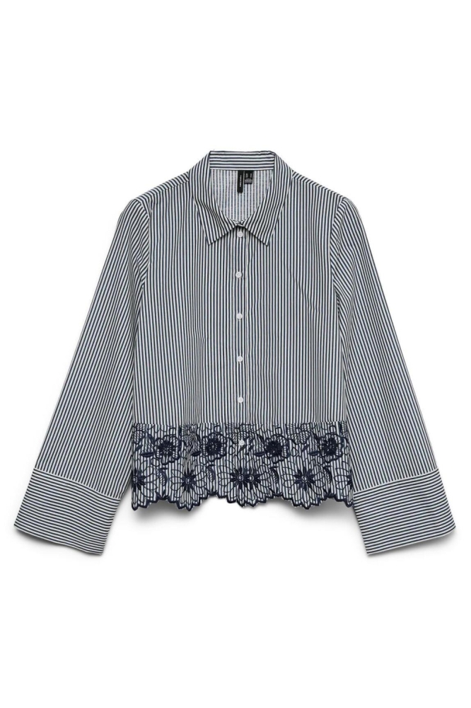 Vero Moda blauwe dames blouse | Vooraanzicht