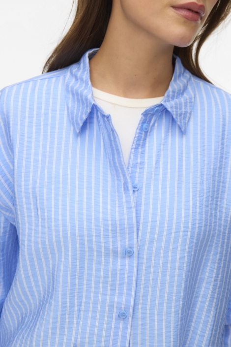 Vero Moda blauwe dames blouse | Close up