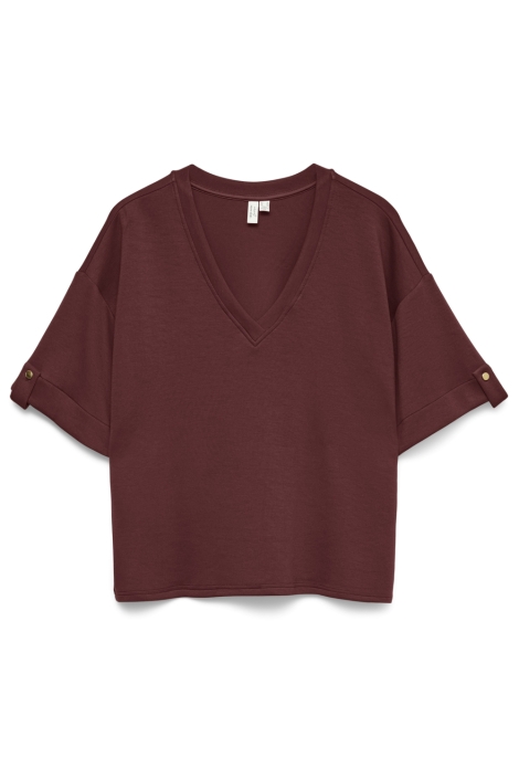 Vero Moda bordeaux dames t-shirt | Vooraanzicht