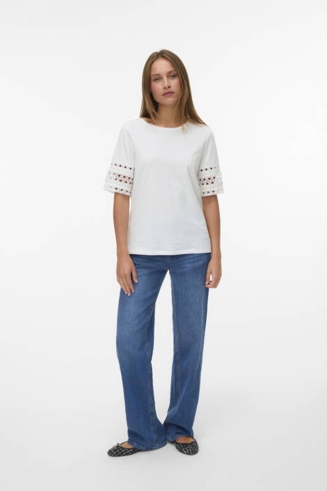 Vero Moda witte dames t-shirt | Model