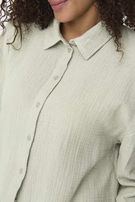 Jacqueline de Yong groene dames blouse | Close up