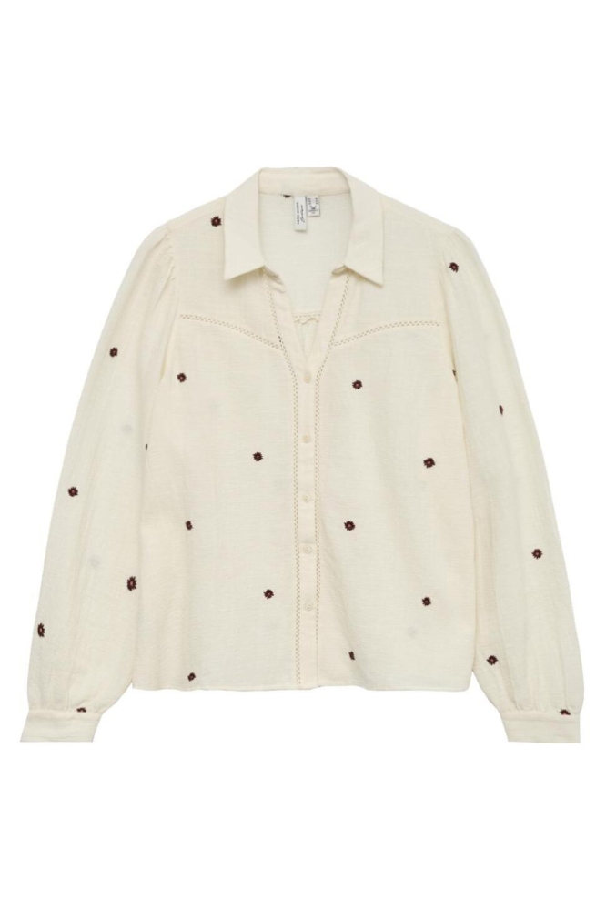 Vero Moda beige dames blouse | Vooraanzicht