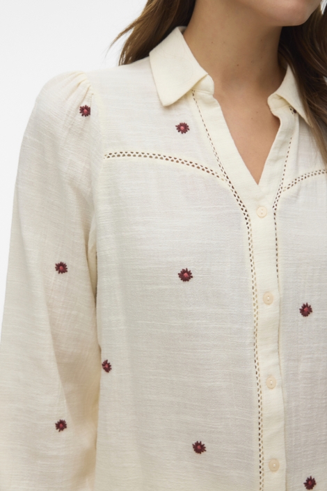Vero Moda beige dames blouse | Close up