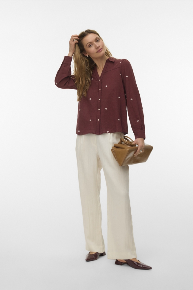 Vero Moda bordeaux dames blouse | Model