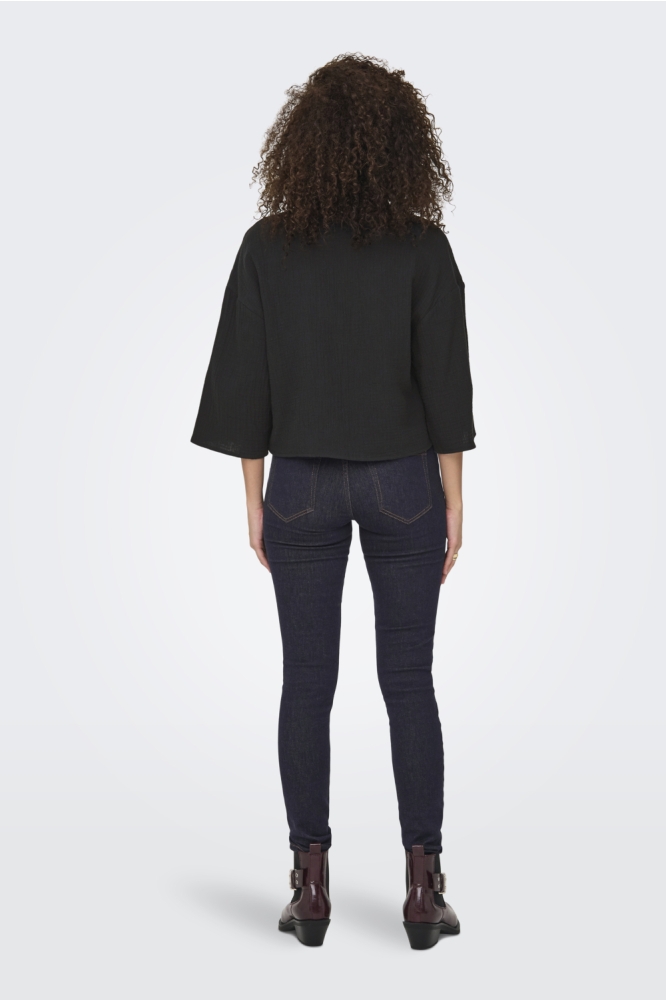 Jacqueline de Yong grijze dames blouse | Model