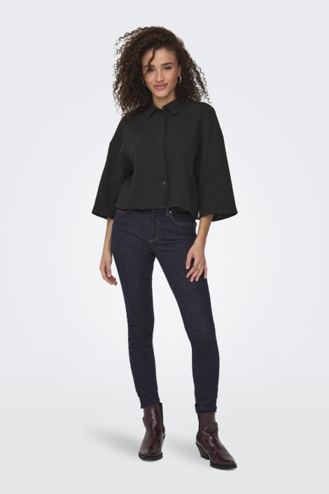 Jacqueline de Yong grijze dames blouse | Model