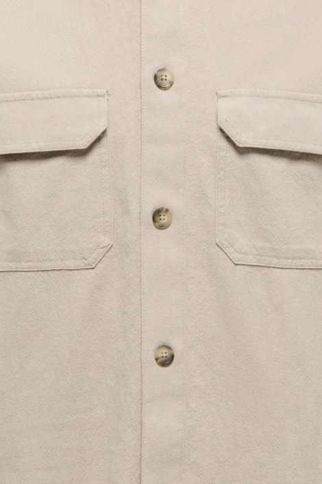 Only & Sons beige heren overhemd | Close up