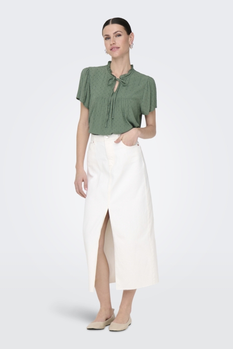 Jacqueline de Yong groene dames blouse | Model